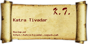 Katra Tivadar névjegykártya